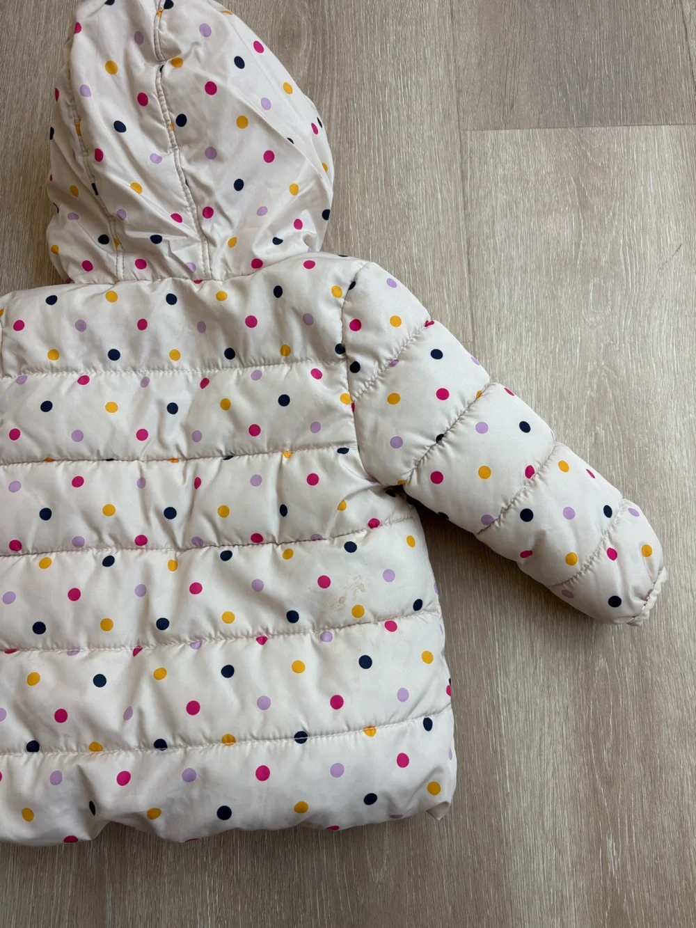 Old Navy Kids Polka Dot Puffer Jacket - Size 18-24m